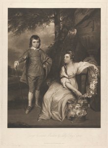 George Viscount Malden og Lady Elizabeth Capel av Charles Turner