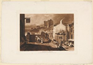 Morpeth, Northumberland, fra Liber Studiorum, 1809 av Charles Turner