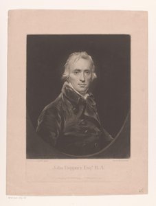 Portrett av John Hoppner John Hoppner Esqr. R.A. (tittel på objekt) av Charles Turner