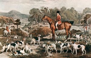 Ralph John Lambton og hans Horse Undertaker and Hounds, sent på 1700-tallet, 1912 av Charles Turner