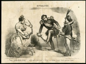 Illustrasjon av Charles Vernier (? -1887) i Le Charivari av Charles Vernier