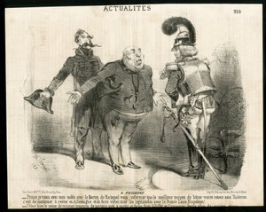 Illustrasjon av Charles Vernier (? -1887) i Le Charivari - Om - Tyskland Preussen, republikkens president, Frosdorf - Ratapoil av Charles Vernier