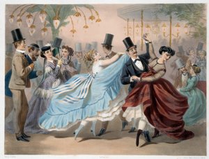 The Mabille Ball Lithograph av Charles Vernier (1831-1887) Paris fra 1800-tallet, Musee Carnavalet av Charles Vernier