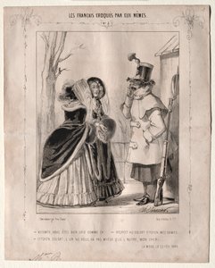 Franskmennene skisserte av seg selv: Viscount, du er veldig stygg sånn!..., 1840. av Charles Vernier