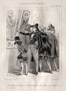 De franske malerne skiller seg ut i år for originaliteten til toalettet sitt, 1840. av Charles Vernier