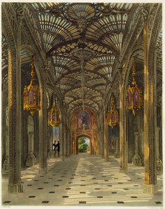 The Conservatory at Carlton House fra Pynes 'Royal Residences' gravert av Thomas Sutherland (f.v.t. 1785), utgitt i 1819 av Charles Wild