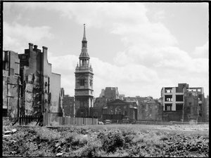 St Mary-le-Bow Church, Cheapside, City and County of the City of London, GLA, 1941-1945. av Charles William Prickett