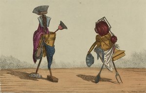 Implements Animated, Plate 2, Dedikert til Housemaids and Cooks of the United Kingdoms, september 1811 (håndfarget etsning) av Charles Williams