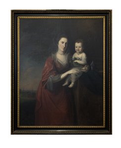 Fru Mary Norris Dickinson og datteren hennes av Charles Willson Peale