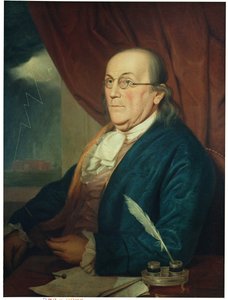 Portrett av Benjamin Franklin (1706-90) 1789