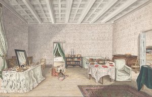 Design for interiør, ca. 1830. av Charles de Brocktorff