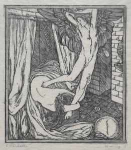 Om kjærlighetene til Cupid og Psyche: The Flight of Cupid av Charles de Sousy Ricketts