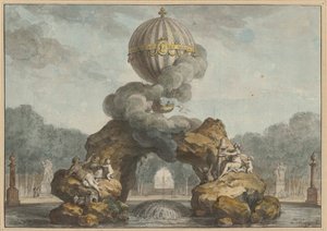 Prosjekt av en fontenedekorasjon med en Charlière, 1783.