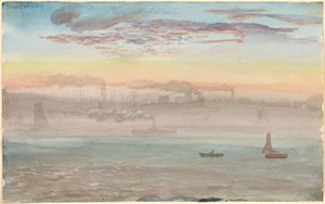 East River, soloppgang av Charles de Wolf Brownell