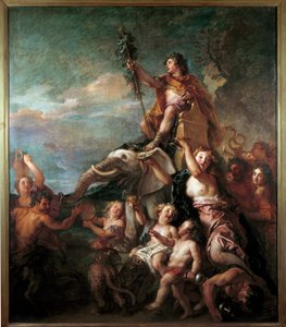 Bacchus-maleriets triumf av Charles de la Fosse (1636-1716) Søn fra 1600-tallet. 1,57x0,83 m .