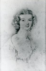 Portrett av Ellen Nussey (blyant på papir)
