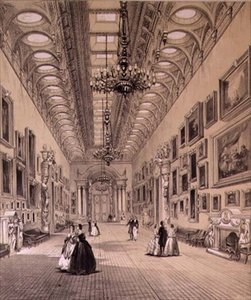 Bildegalleriet ved Buckingham Palace, ca. 1880 (litografi) av Charlotte Campbell