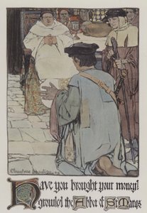 Illustrasjon for Robin Hood (farge litho) av Charlotte Harding