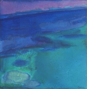 Cyanae Blue, 1997 (olje og glasur på gesso-brett)
