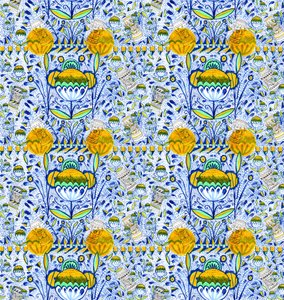 Ashmolean Museum Pattern Design, 2020 (pensel og penner) av Charlotte Orr