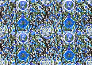 Ashmolean Museum Pattern Design #2, 2020 (pensel og penner) av Charlotte Orr