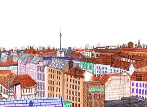 Berlin, 2017 (penselpenner) av Charlotte Orr