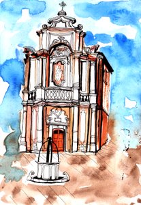 Bygg i Siena, 2020 av Charlotte Orr
