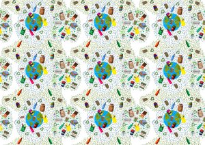 Recycling Bin Design, 2020 (penselpenner og digital) av Charlotte Orr