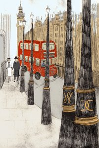 Westminster Love, 2014 (tørrpunkt-etsing og digital) av Charlotte Orr