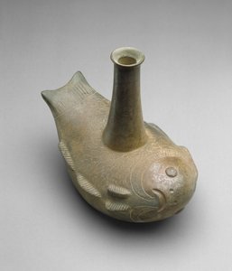 Fiskefartøy, 450-200 f.Kr. (innskåret keramikk) av Chavin Chavin