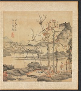 Malerier etter Ancient Masters: Daoist and Crane in Autumn Landscape