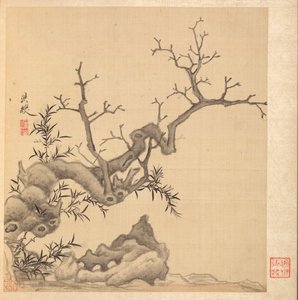 Malerier etter eldgamle mestere: Stein, gammelt tre og bambus, 1598-1652. av Chen Hongshou