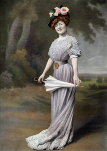 Den franske komikeren Amelie Dieterle som Blanche i skuespillet "La ponette", Paris, foto av Cheri Rousseau fra avisen "Le Theatre" 1. august