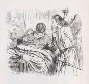 Skytsengelen fra The Complete Works of Béranger, 1836. av Cherrier