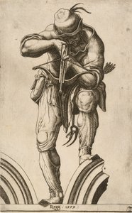 En bueskytter som skyter en armbrøst, 1579.