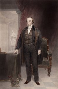 Portrett av Daniel Webster (1782-1852), av Harding, Chester (1792-1866). Mezzotint. Privat samling av Chester Harding