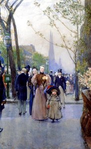 5th Avenue, søndag av Childe Frederick Hassam