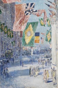 Avenue of the Allies: Brasil, Belgia av Childe Frederick Hassam