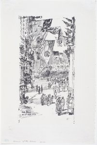 Avenue of the Allies, City Street (5th Ave) av Childe Frederick Hassam