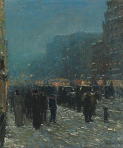 Broadway og 42nd Street av Childe Frederick Hassam