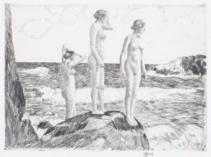 Dyphavsbadere av Childe Frederick Hassam