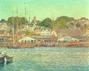 Gloucester havn av Childe Frederick Hassam