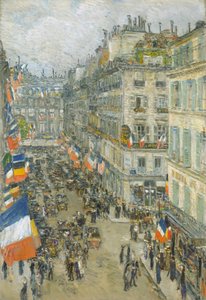 Fjortende juli, Rue Daunou av Childe Frederick Hassam