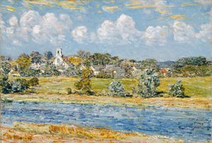 Landskap i Newfields, New Hampshire av Childe Frederick Hassam