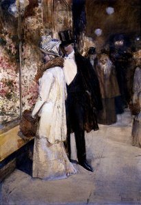New Year's Nocturne, New York av Childe Frederick Hassam