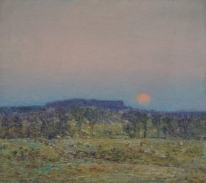 Måneoppgang i september av Childe Frederick Hassam