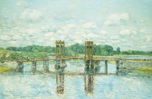 Toll Bridge, New Hampshire, nær Exeter av Childe Frederick Hassam