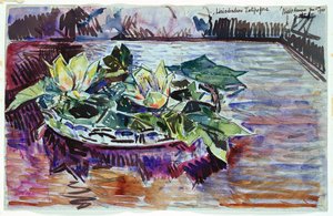 Tulipaner i en bolle av Childe Frederick Hassam