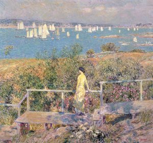 Yachter, Gloucester av Childe Frederick Hassam
