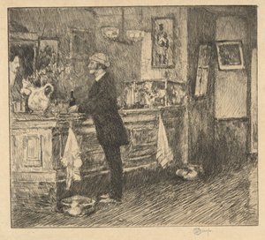 Et New England Barroom av Childe Hassam